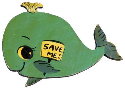 This badge was worn during the late 1970s as the anti-whaling movement gained momentum under the banner of ‘Save the Whales’.
