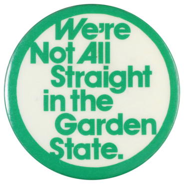This badge was worn in support of the gay rights movement in Victoria.