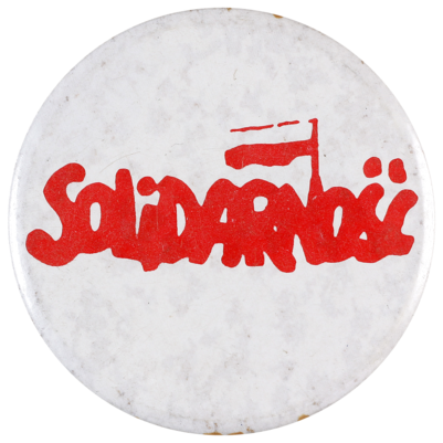 This badge was produced by Solidarity (Polish: Solidarność), a Polish trade union founded in 1980 at the Lenin Shipyards in Gdańsk, Poland.