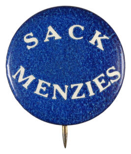 This badge was worn in the early 1960s to protest against Australia’s involvement in the Vietnam War.